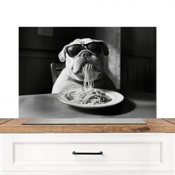 Spritzschutz Küche - Hund - Bulldogge - Brille - Hart - Tiere