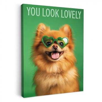 Leinwandbilder - Hund - Sonnenbrille - Valentinstag - Liebe