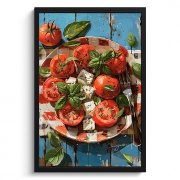 Bilder mit Rahmen - Caprese auf Leinwand