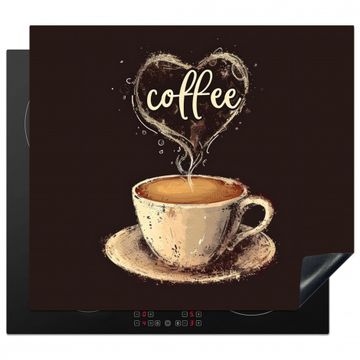 Herdabdeckplatte - Kaffee Liebe