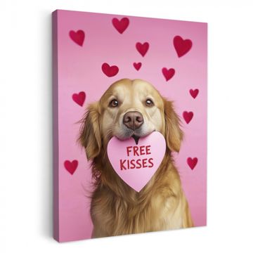 Hund - Kuss - Valentinstag - Herzen